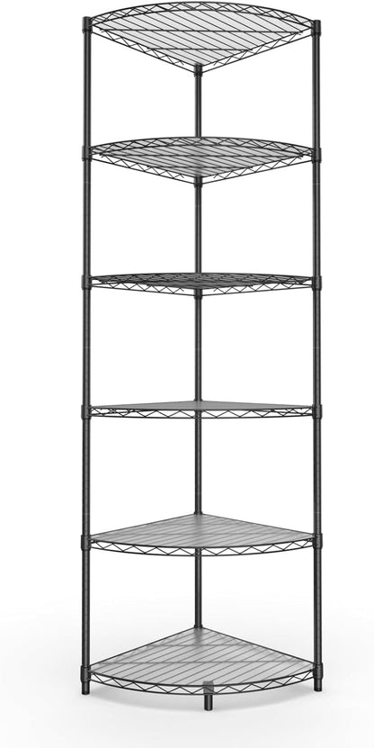 pouseayar 420lbs 6 Tier Corner Shelf NSF Metal Wire Shelving Unit, Adjustable by pouseayarMassageTable