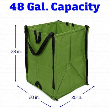DURASACK Heavy Duty Home and Yard Bags 48-Gallon Reusable Self-Standing Lawn - Image 3