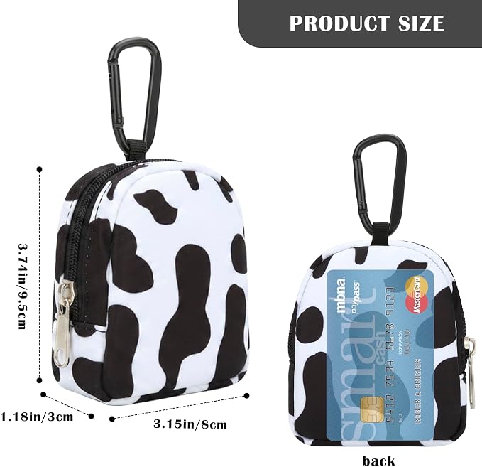 Mini Coin Purse, Keychain Zip Wallet Card Holder | Water-repellent ripstop nylon - Image 2