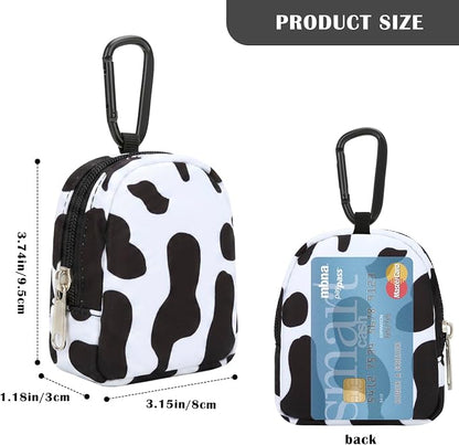 Mini Coin Purse, Keychain Zip Wallet Card Holder | Water-repellent ripstop nylon - Image 2