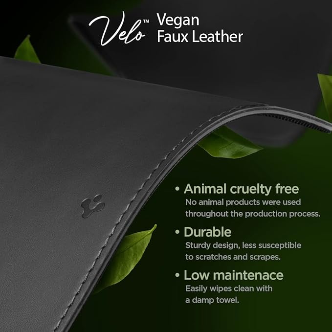 Spigen Desk Pad 35.4" x 15.7" Non-Slip Base Waterproof PU Leather Desk Mat Desk - Image 6