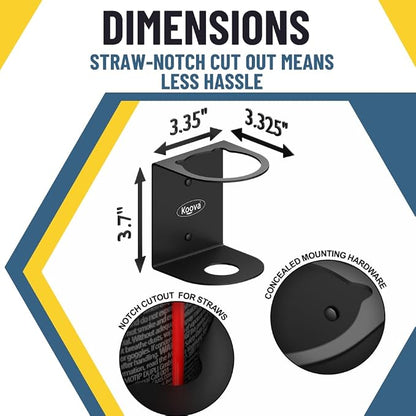 Koova Aerosol Spray Can Holder | Easy Install Wall Mount | Heavy-Duty Powder - Image 3