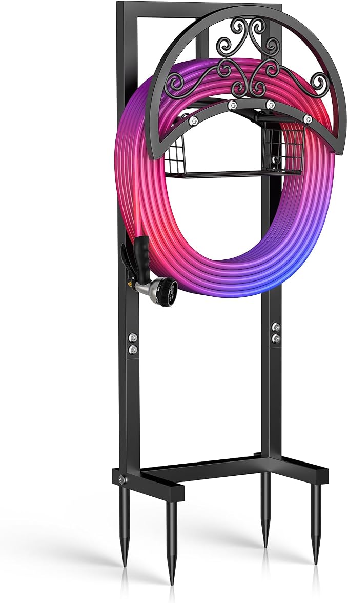OLV Garden Hose Holder, Freestanding Water Hose Holder Stand by OLV