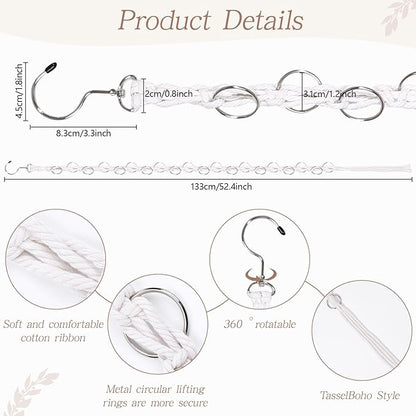 SNOWSTAR Macrame Hair Claw Clip Organizer - Image 2
