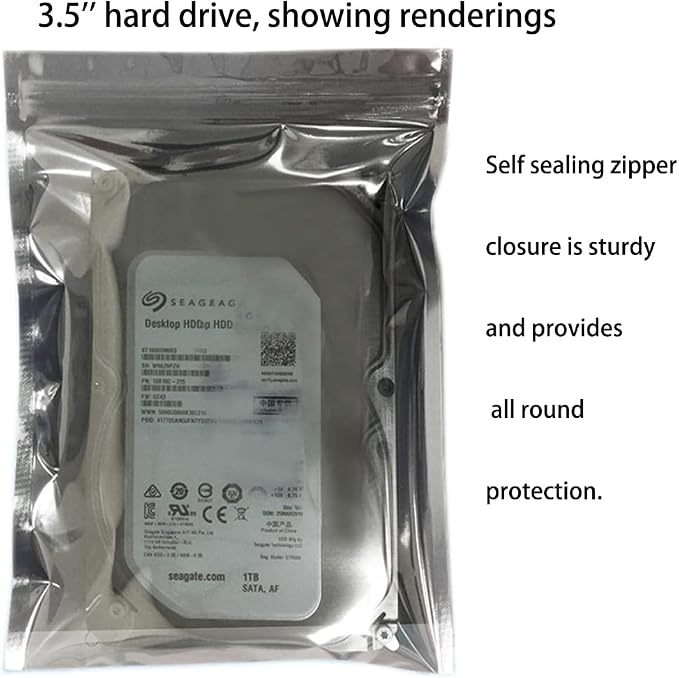 50pcs 5.9x7.8in/15x20cm Anti Static Bags, Premium Resealable Antistatic Bags - Image 3