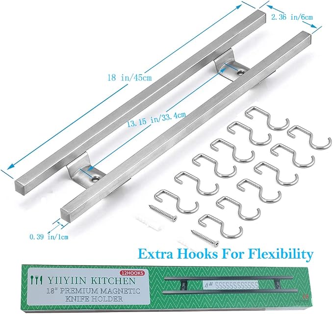 YIIYIIN 18 Inch Magnetic Knife Holder - Image 2