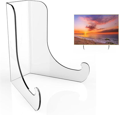 Boloyo Flat Back Acrylic Plate Display Stand, 6 Inch 2PC Clear Acrylic Display by BoloyoAcrylicDisplayEasel