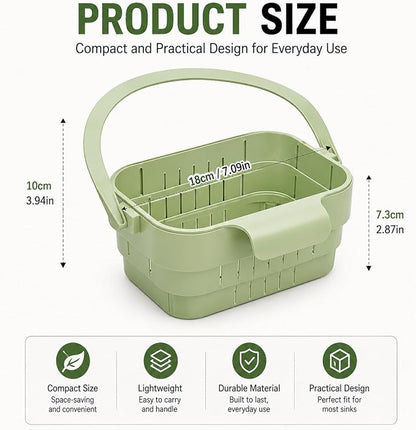Foldable Hanging Sink Drain Basket Collapsible Colander - Image 6