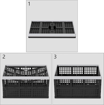 Collapsible Utility Crate Storage Bin, Folding Plastic Stackable Utility Crates - Image 4