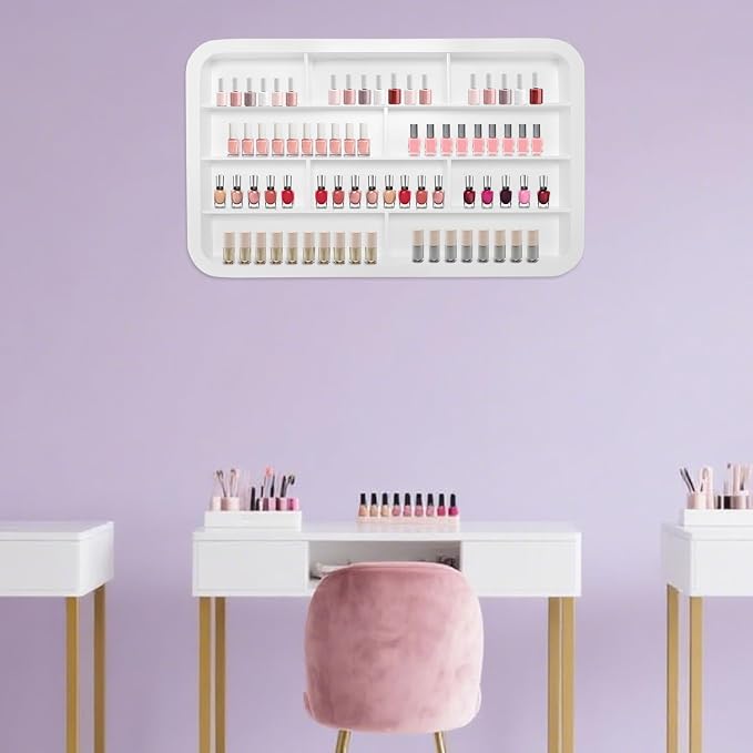 Wall Mounted Nail Polish Racks 4 Tier Hanging Nail Polish Storage Holder - Image 2