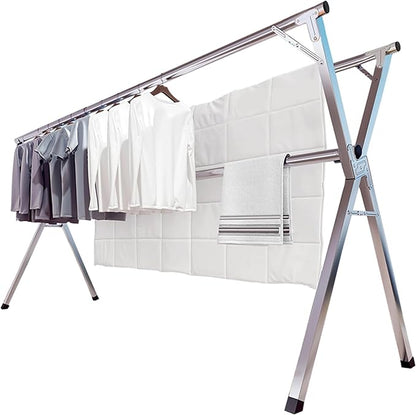 JAUREE 95 Inches Clothes Drying Rack, Drying Rack Clothing Folding Indoor by JAUREE