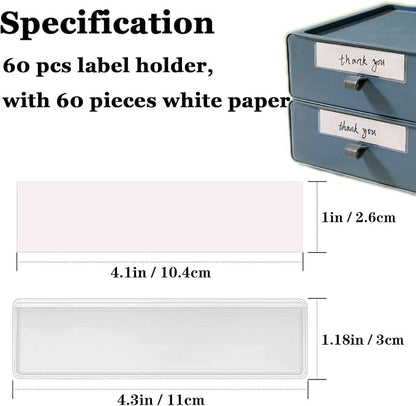 Adhesive Shelf Tag Label Holders Clear, Label - Image 3