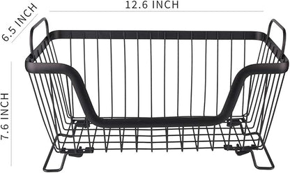 LOTTS Stackable wire basket for pantry, Metal Pantry basket, Storage Organizer - Image 7