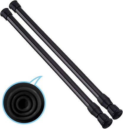 2 Pack Small Tension Rods 15.7 in to 28 Curtain Rods Window Rods in Extendable by HILLHOME