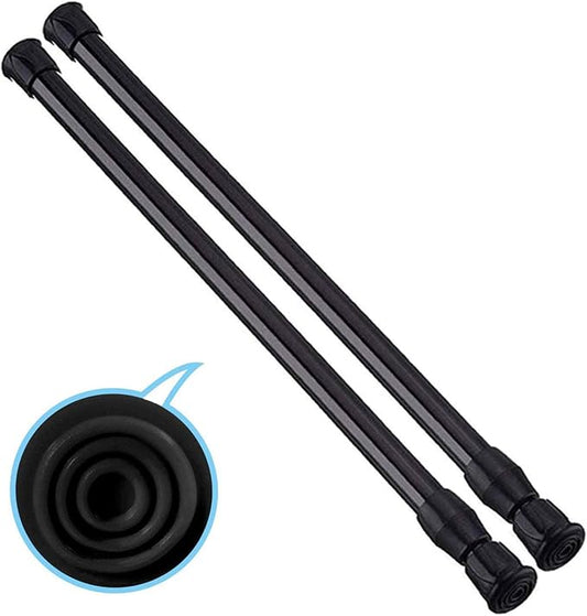 2 Pack Small Tension Rods 15.7 in to 28 Curtain Rods Window Rods in Extendable by HILLHOME