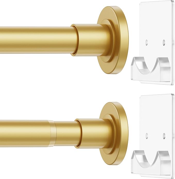 CorkLatta Gold Adjustable Shower Curtain Rod 32 to 68 inch by CorkLatta