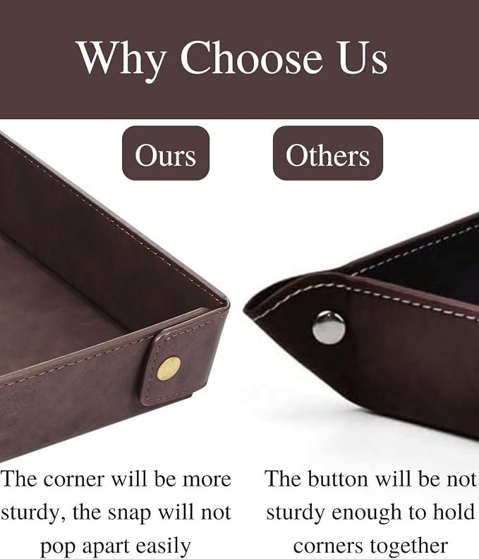 CASIRENA Faux Leather Valet Tray Organizer - Image 3