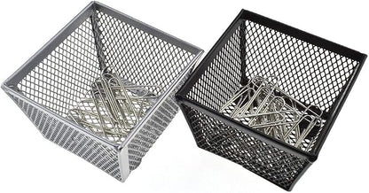 HAHIYO Stackable Paper Clip Mesh Holder Cup 2.2" Height 4 Pack Sturdy Paperclip - Image 9