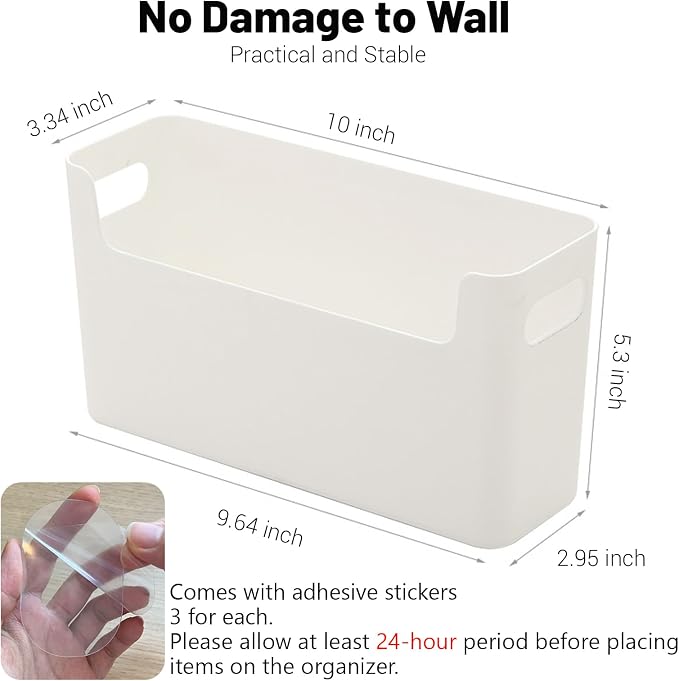 2 Pack Cabinet Door Organizer Adhesive Mount Kitchen Wrap Organizer Container - Image 3