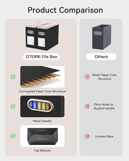 Portable Collapsible Cardboard File Box - Image 4