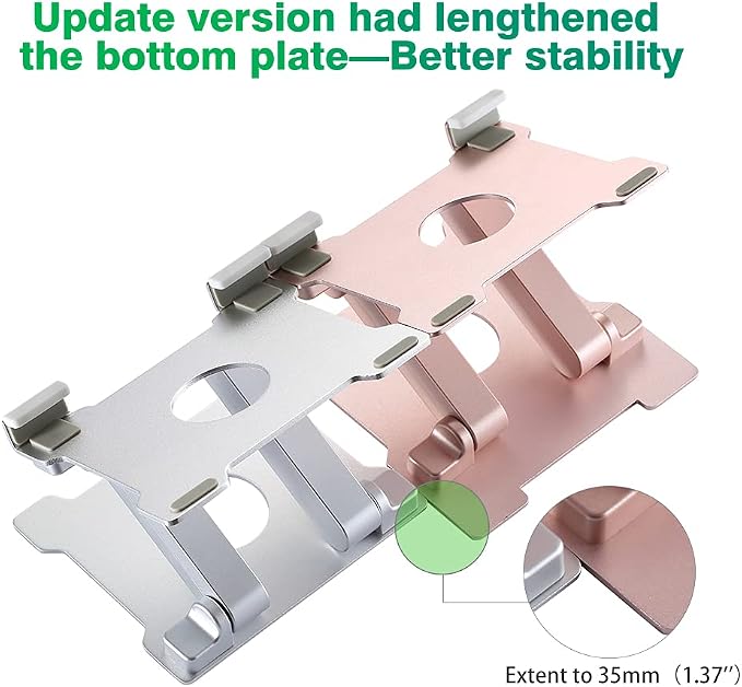 KABCON Tablet Stand, 【Updated】 Adjustable Eye-Level Aluminum Solid Desktop - Image 7