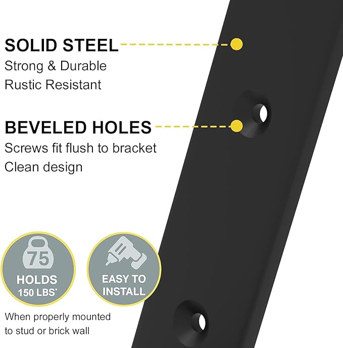 Shelf Bracket, Heavy Duty Floating Shelf Brackets 10-Inch Long - Image 5