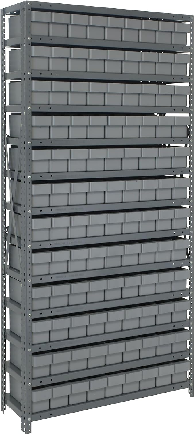 Quantum Storage Systems 1875-604GY Solid Heavy Duty 13 Shelves 108 Super Tuff by QuantumStorageSystems