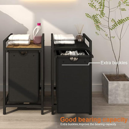 LAATOOREE Laundry Hamper, Two-Color Laundry Basket - Image 5