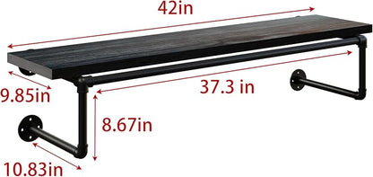 Clothes Rack 42in, Wall Mounted Garment Racks - Image 8