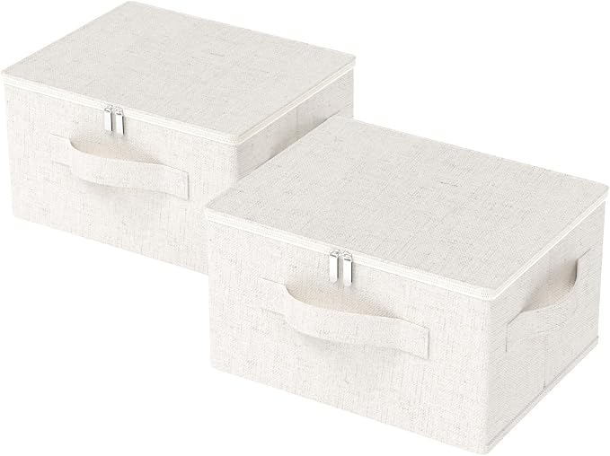 Underbed Storage Box with Lid, Foldable Clothes Organizers, Fabric Bins by Unknown