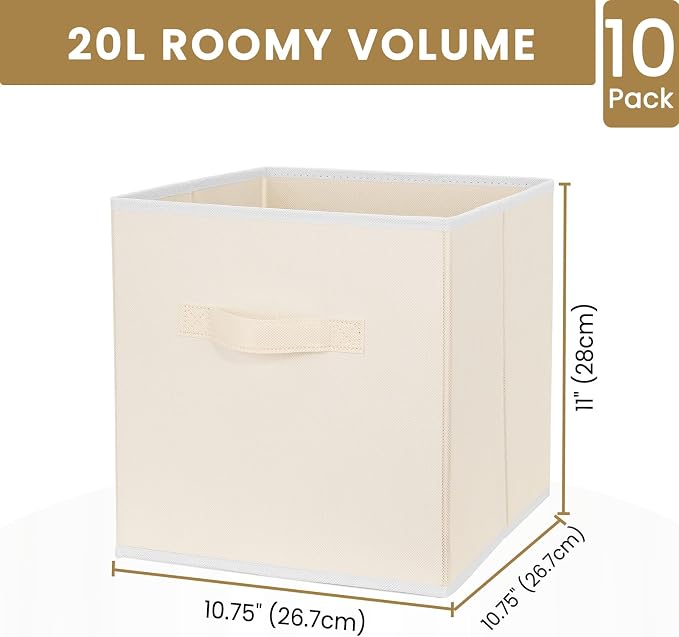 Criusia Storage Cubes, 11 Inch Clothes Storage Bins - Image 2