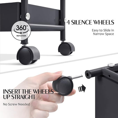 KINGRACK Slim Rolling Storage Cart 3 Tier - Image 4