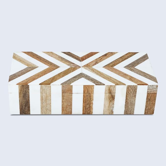 Handicrafts Home White Decorative Storage Box - Image 5