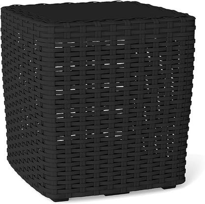 35 Gallon Outdoor Storage Box, Faux Rattan Deck Box by Unknown