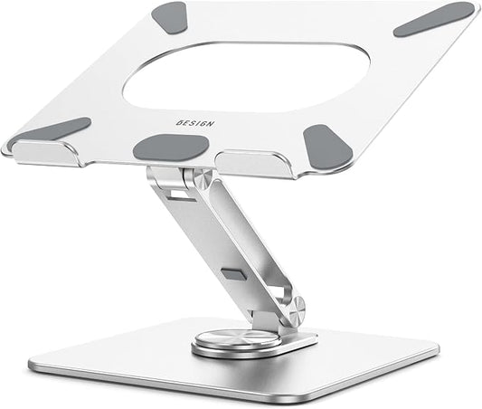 BESIGN LSX7 Laptop Stand with 360 Rotating Base, Ergonomic Adjustable Notebook by BESIGN