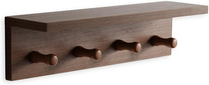Entrance Coat Rack ，Coat Hooks, Wall-Mounted Wooden Hook Rack, Wall-Mounted - Image 5