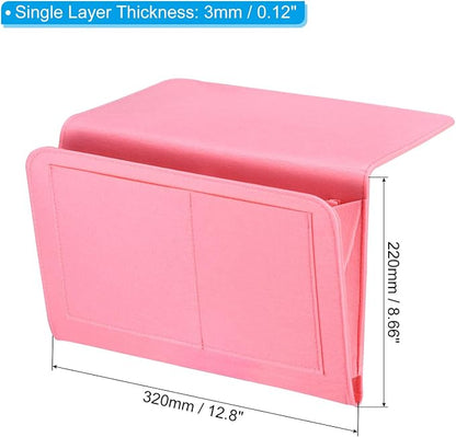 PATIKIL 13in Bedside Caddy, Bed Caddy Bedside Organizer Hanging Soft Felt 5 - Image 2