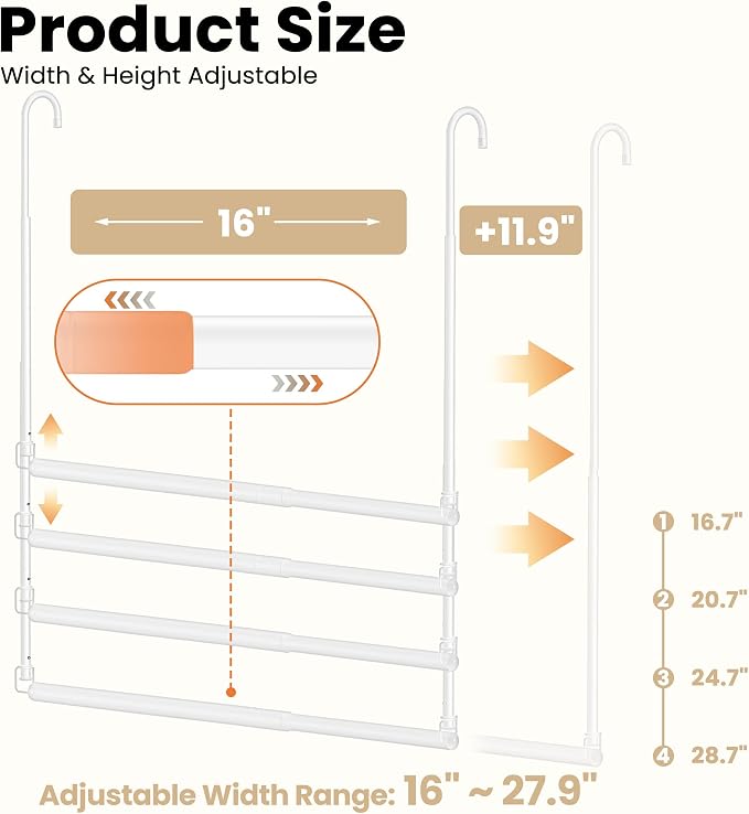 Stepless Extender Closet Hanging Rod - Image 2