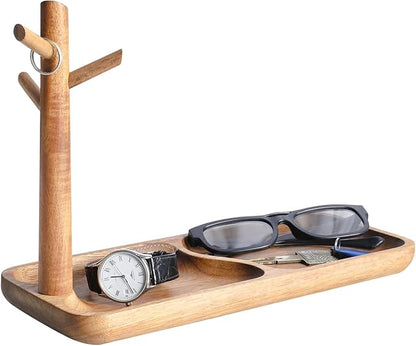 Wood Key Tray for Entryway Table, Jewelry Tray, Catchall Tray by CYQGDKF