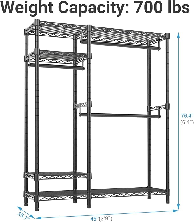 VIPEK V2 Heavy Duty Clothes Rack, Portable Metal Clothing Racks - Image 4