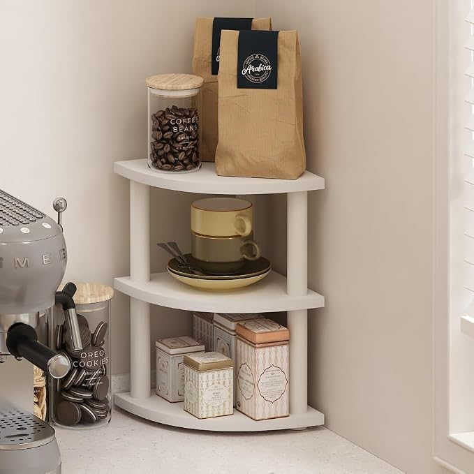 Furinno Turn-N-Tube Kitchen Countertop Organizer, 3-Tier Corner Countertop - Image 2