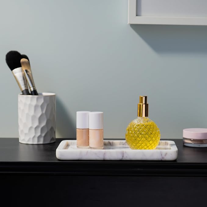 Cork & Mill Marble Tray for Bathroom Countertop, Kitchen Counter, or Catchall - Image 5