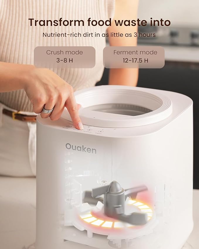 4L Electric Composter for Kitchen, Smart Countertop Compost Bin, Odorless | Low - Image 3