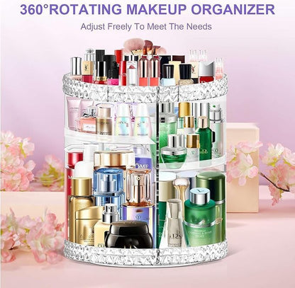 TiKenSo 360 Rotating Makeup Organizer, Cosmetics Organizer Makeup Spinning - Image 5