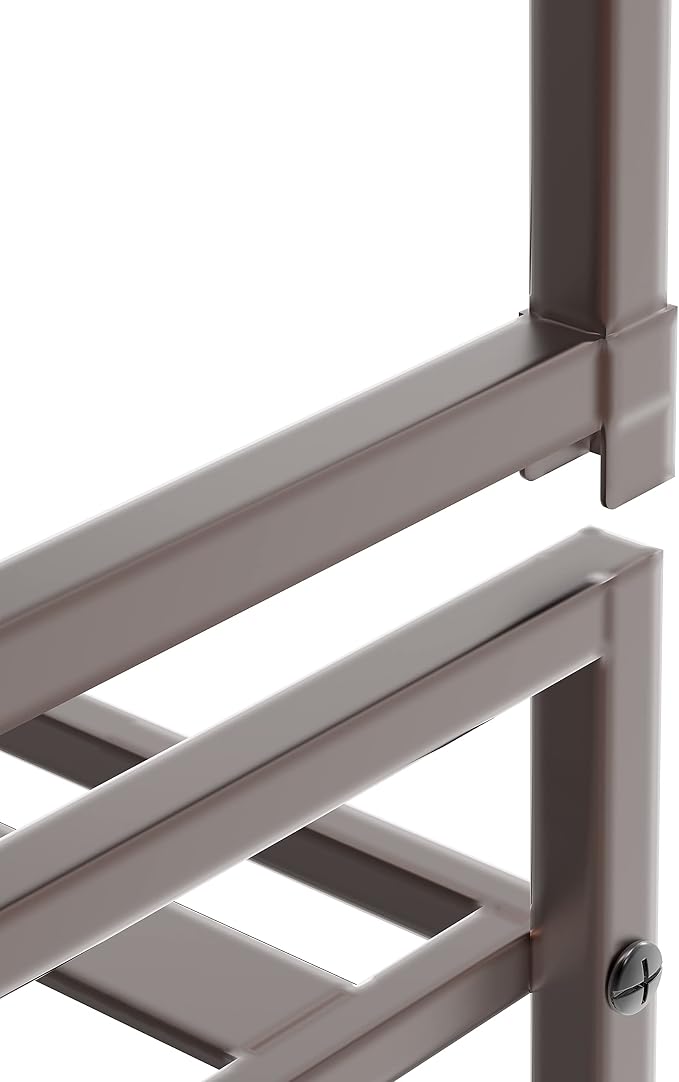 Simple Houseware 3-Tier Stackable Metal Panel Shoes Rack - Image 6