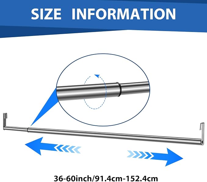 Threehoney Expandable Closet Rod - Image 2