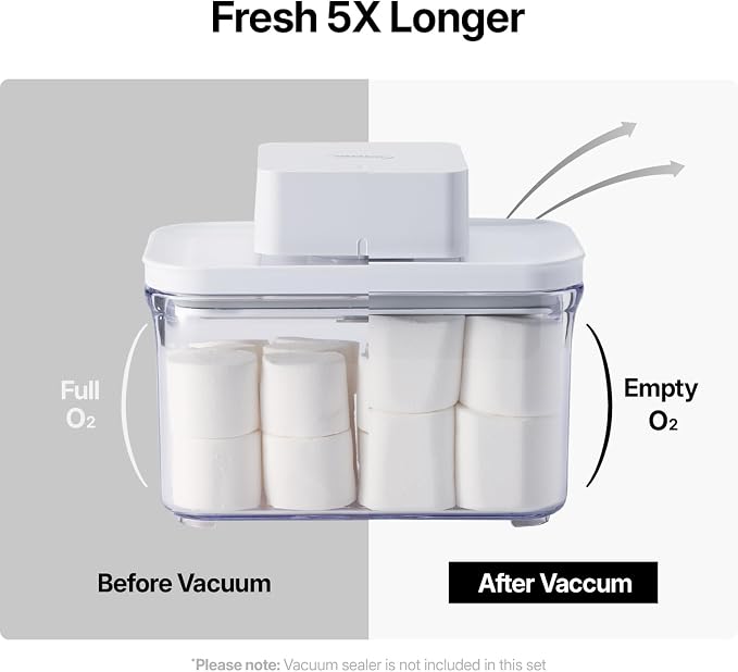 VAKUEN Premium Airtight Food Storage Containers, Square 2PC/Set, Smart - Image 3