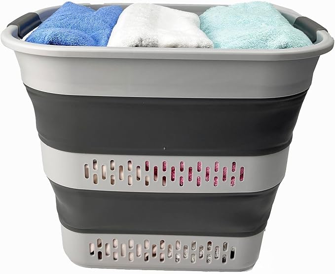 SAMMART 40L Collapsible Plastic Laundry Basket - Image 6