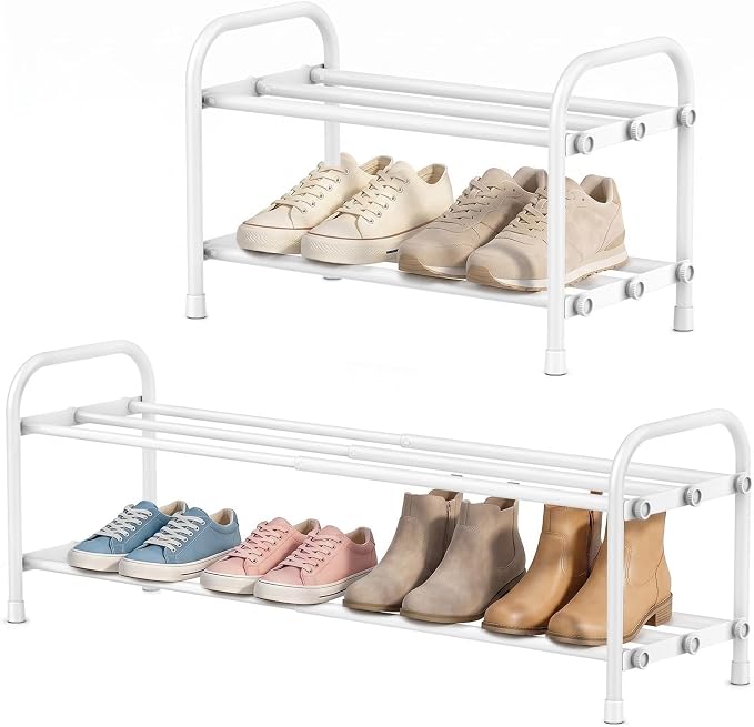 INSMART 2-Tier Expandable Shoe Rack:Stackable and Adjustable Shoes Organizer by makeyourlifeclean