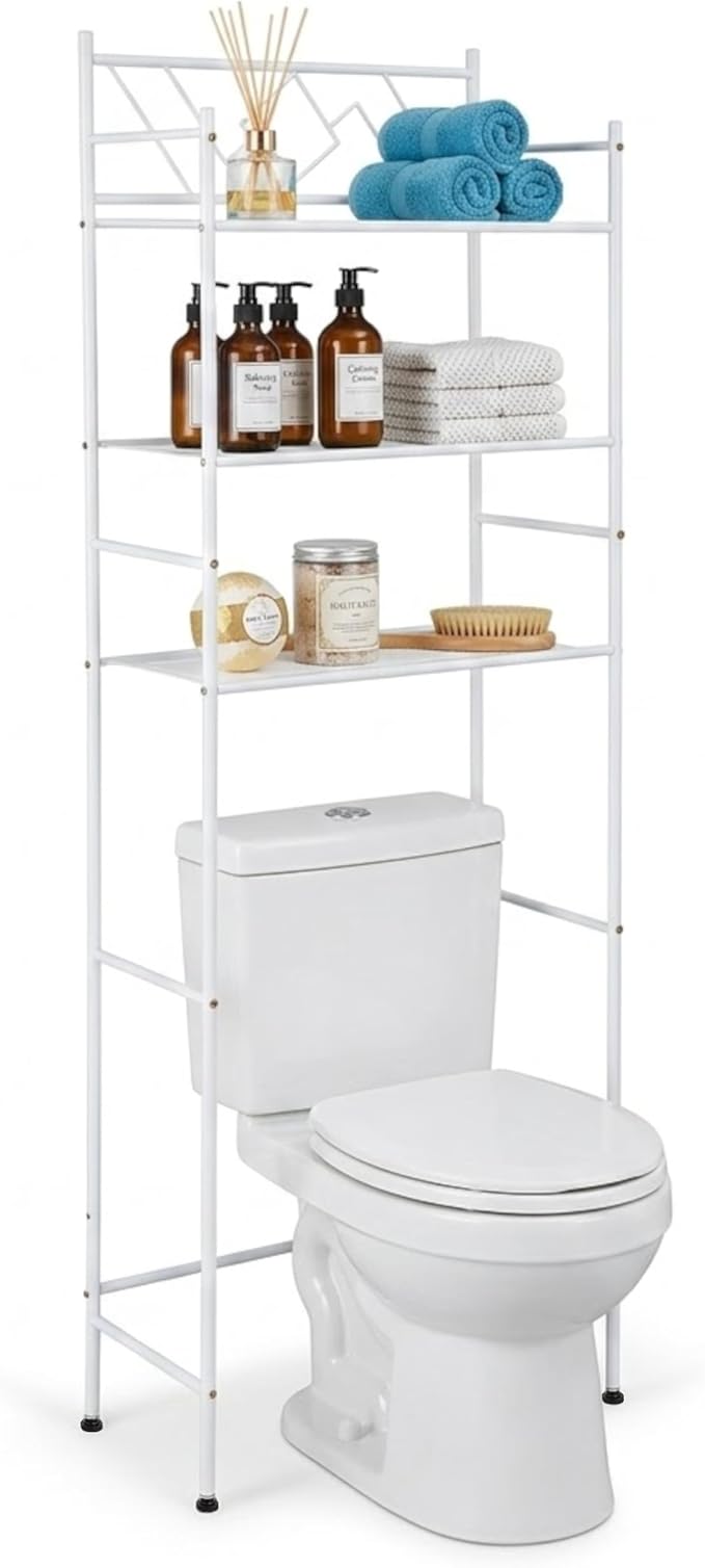 Home Zone Living Over-the-Toilet Bathroom Storage Cabinet Organizer | by HomeZoneLiving